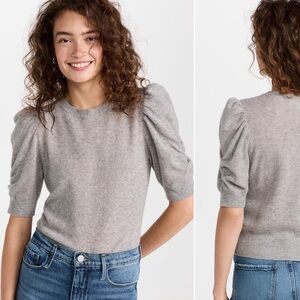Frame Frankie Crew Cashmere Sweater Gris